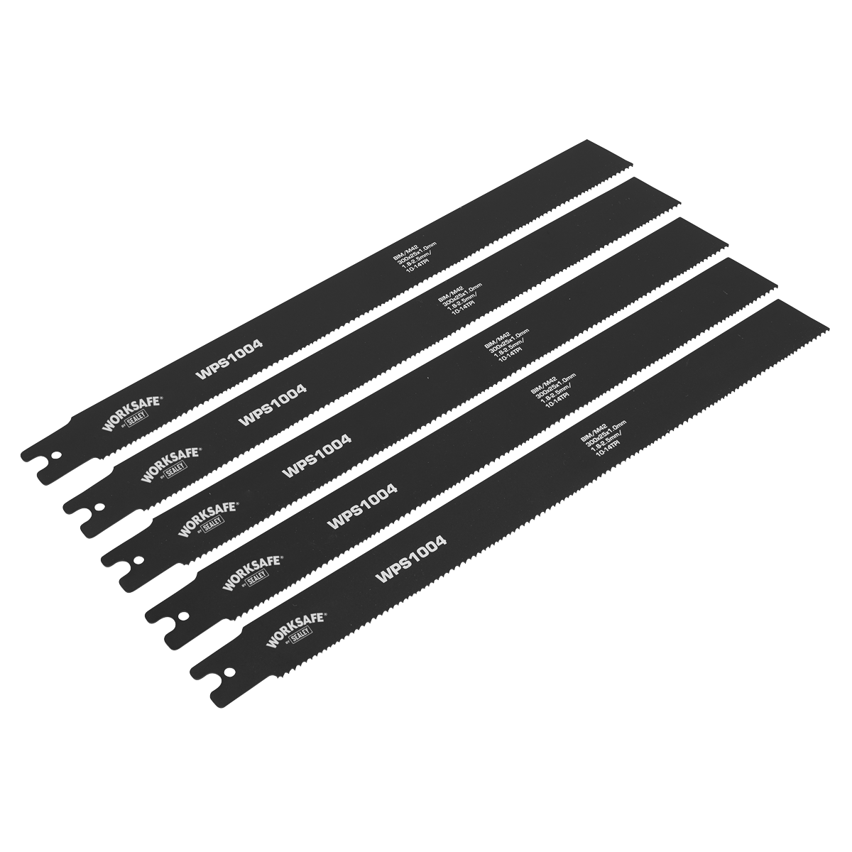 Sealey 300 x 25 x 1mm 10-14tpi Pipe Saw Blade - Pack of 5 WPS1004