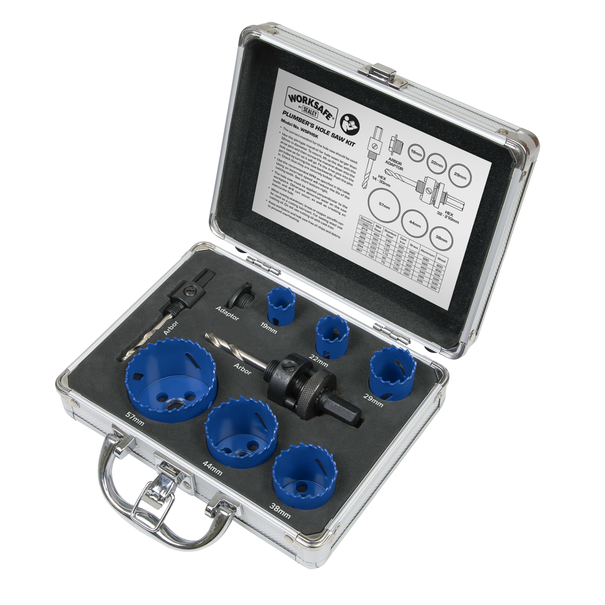 Sealey 9pc Plumber's Hole Saw Kit WSPHSK
