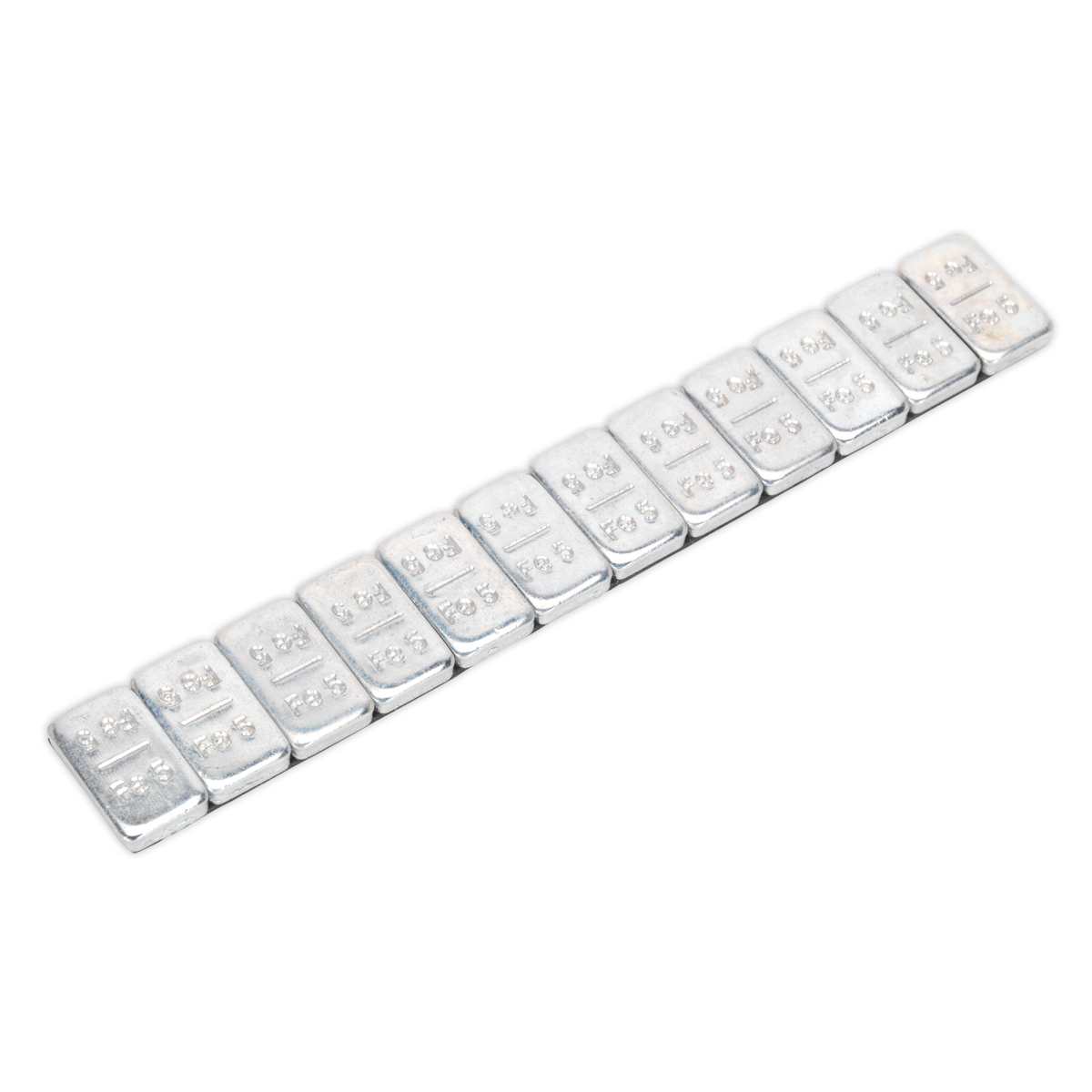 Sealey 5g Adhesive Wheel Weight Strip of 12 - Pack of 100 - Zinc Plated Steel WWSA5