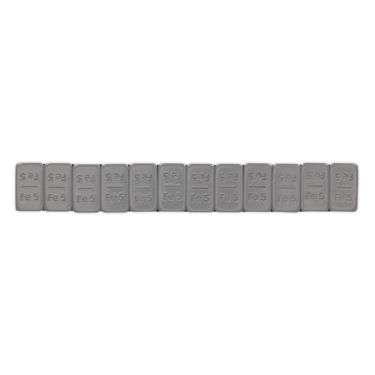 Sealey 5g Adhesive Wheel Weight Strip of 12 - Pack of 100 Zinc Plated Steel Plastic Coated WWSA5PC