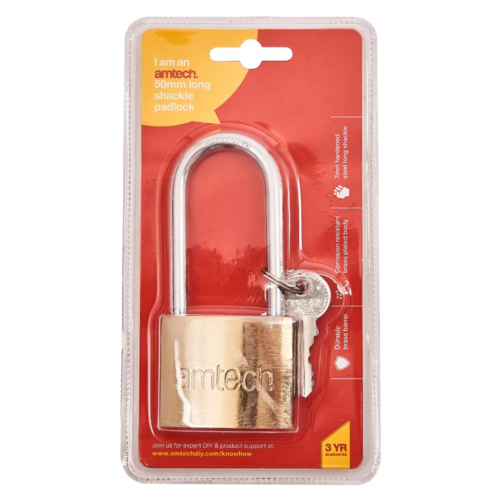 Amtech 50mm Long shackle padlock XXSEL50