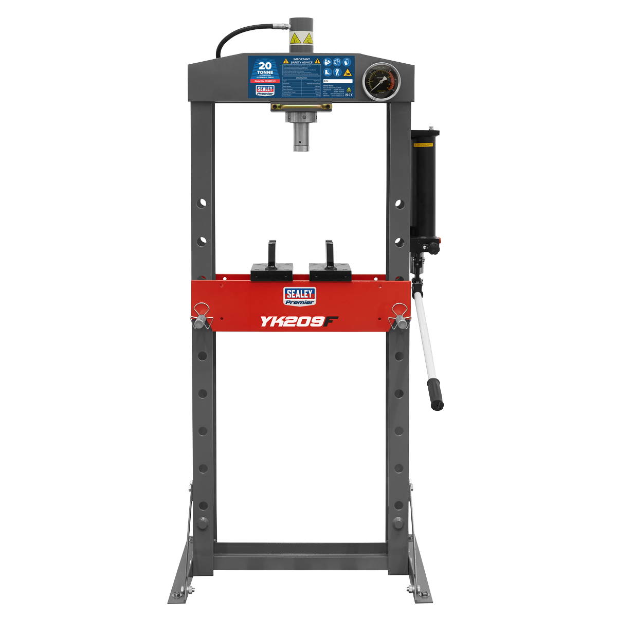 Sealey 20tonne Floor Type Hydraulic Press YK209F