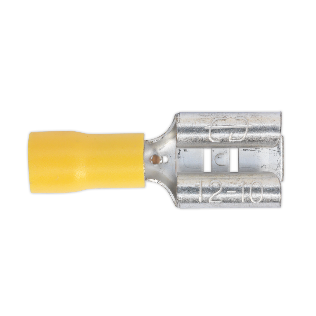 Sealey 9.5mm Yellow Push-On Female Terminal - Pack of 100 YT14