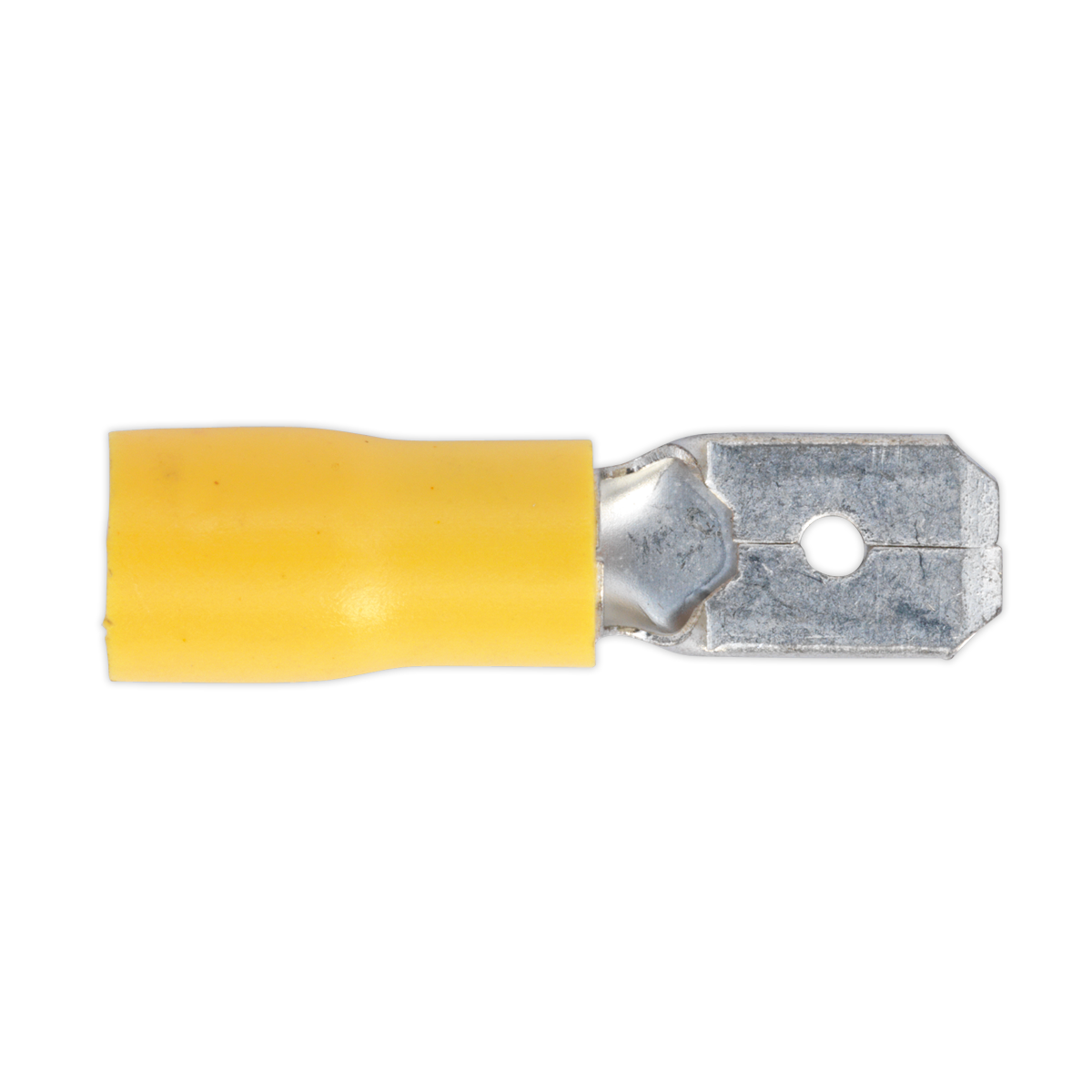 Sealey 6.3mm Yellow Push-On Male Terminal - Pack of 100 YT15