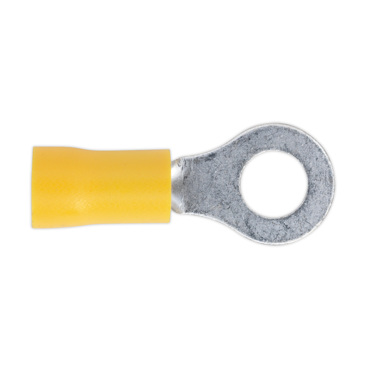 Sealey Ø6.4mm (1/4") Yellow Easy-Entry Ring Terminal - Pack of 100 YT19