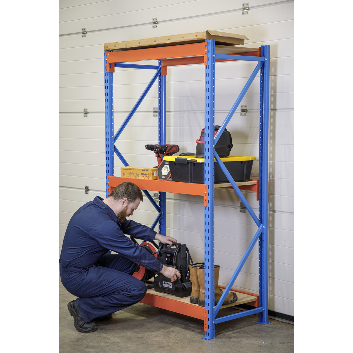Sealey Heavy-Duty 3 Beam Set Shelving Unit 900kg Capacity Per Level APR2701