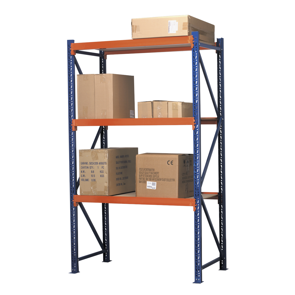 Sealey Heavy-Duty 3 Beam Set Shelving Unit 900kg Capacity Per Level APR2701