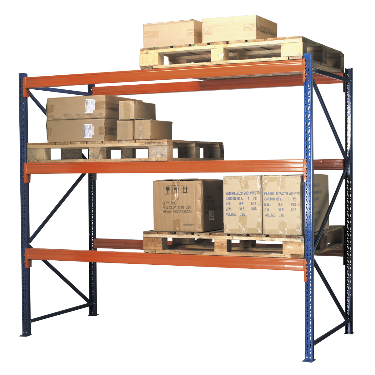 Sealey Heavy-Duty 3 Beam Set Racking Unit 1000kg Capacity Per Level APR3001