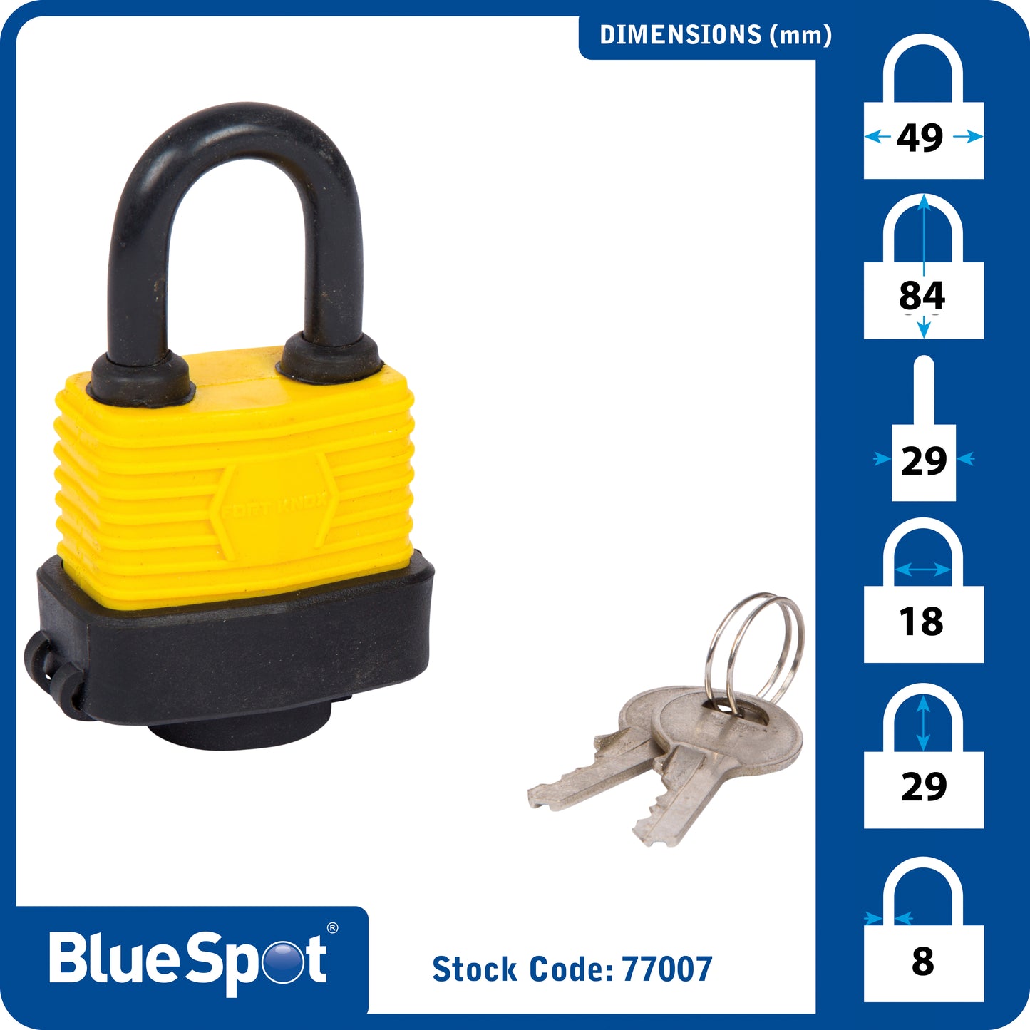 BlueSpot 40mm Weather Resistant Padlock 77007