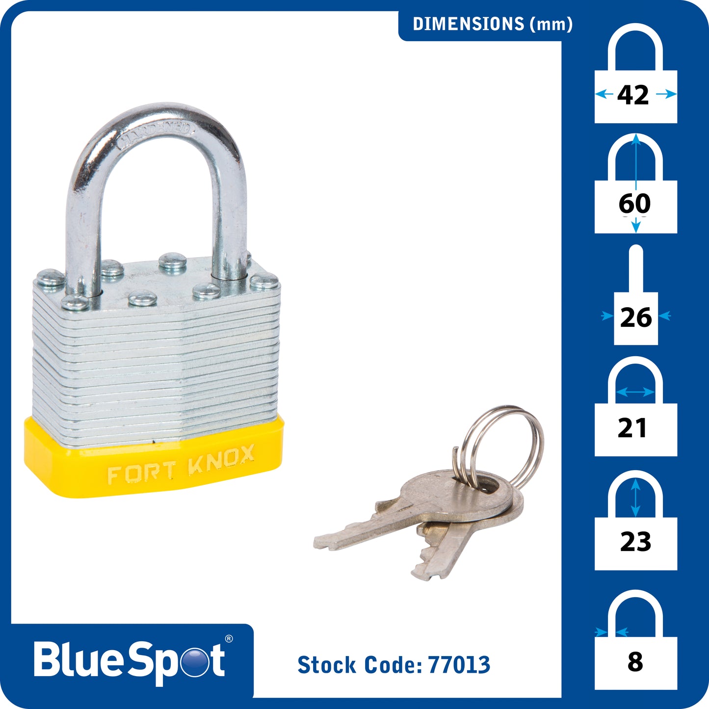 BlueSpot 40mm Laminated Padlock 77013
