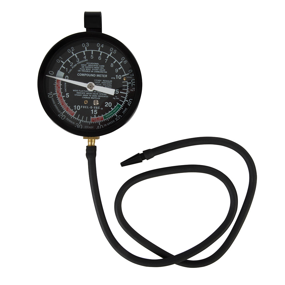 Silverline Vacuum & Fuel Pump Pressure Test Gauge 0 - 10psig / 0 - 25Hg