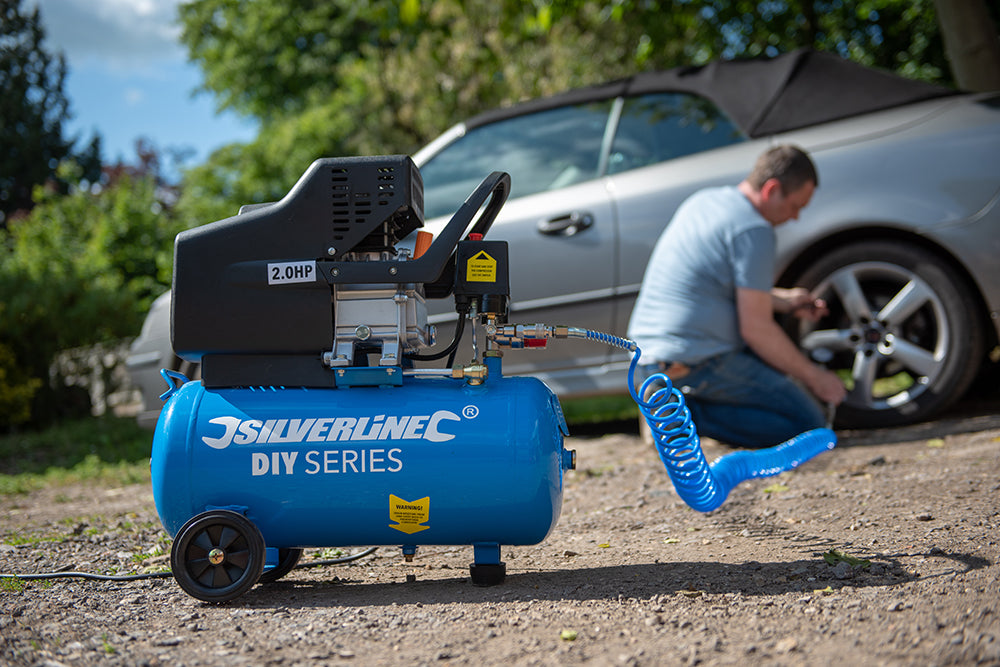 Silverline 2hp Air Compressor 1500W 24Ltr