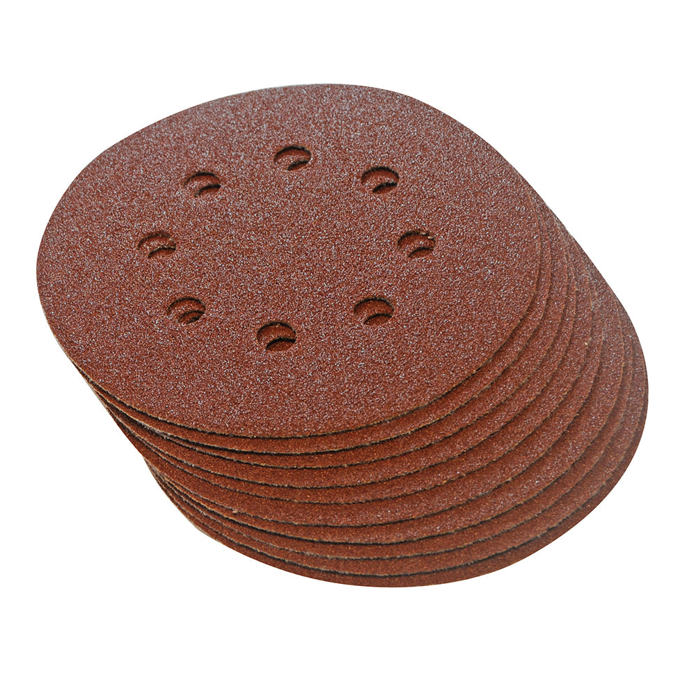 Silverline Hook & Loop Discs Punched 125mm 10pk 125mm 60 Grit