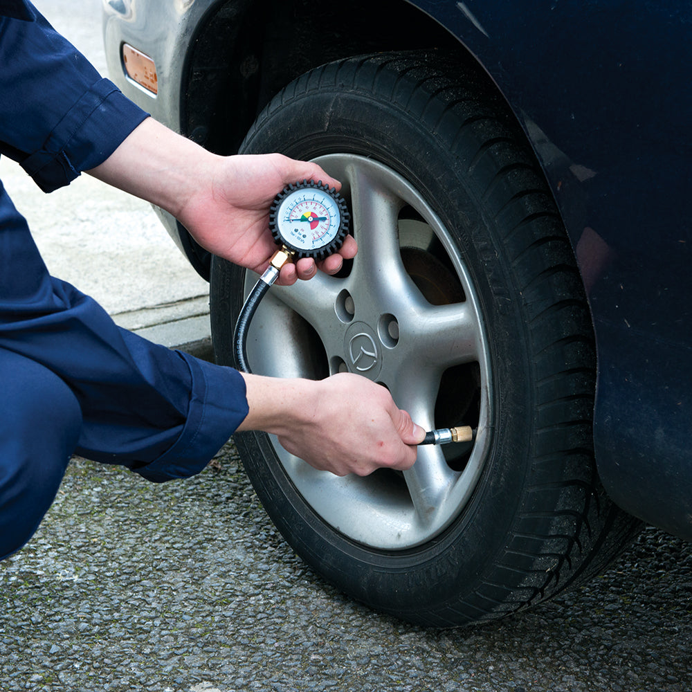 Silverline Tyre Dial Gauge 0 - 100psi (0 - 10bar)