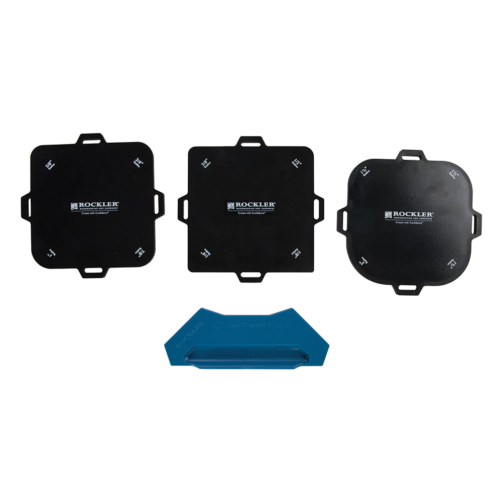 Rockler Corner Radius Routing Templates 4pce 1/8 - 1' Radii