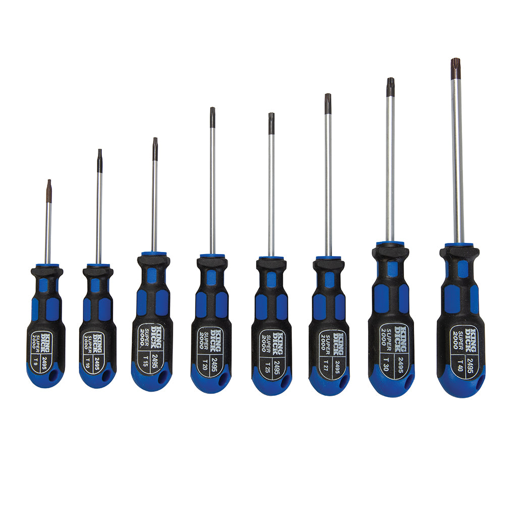 King Dick Screwdriver Set 8pce T9 - T40