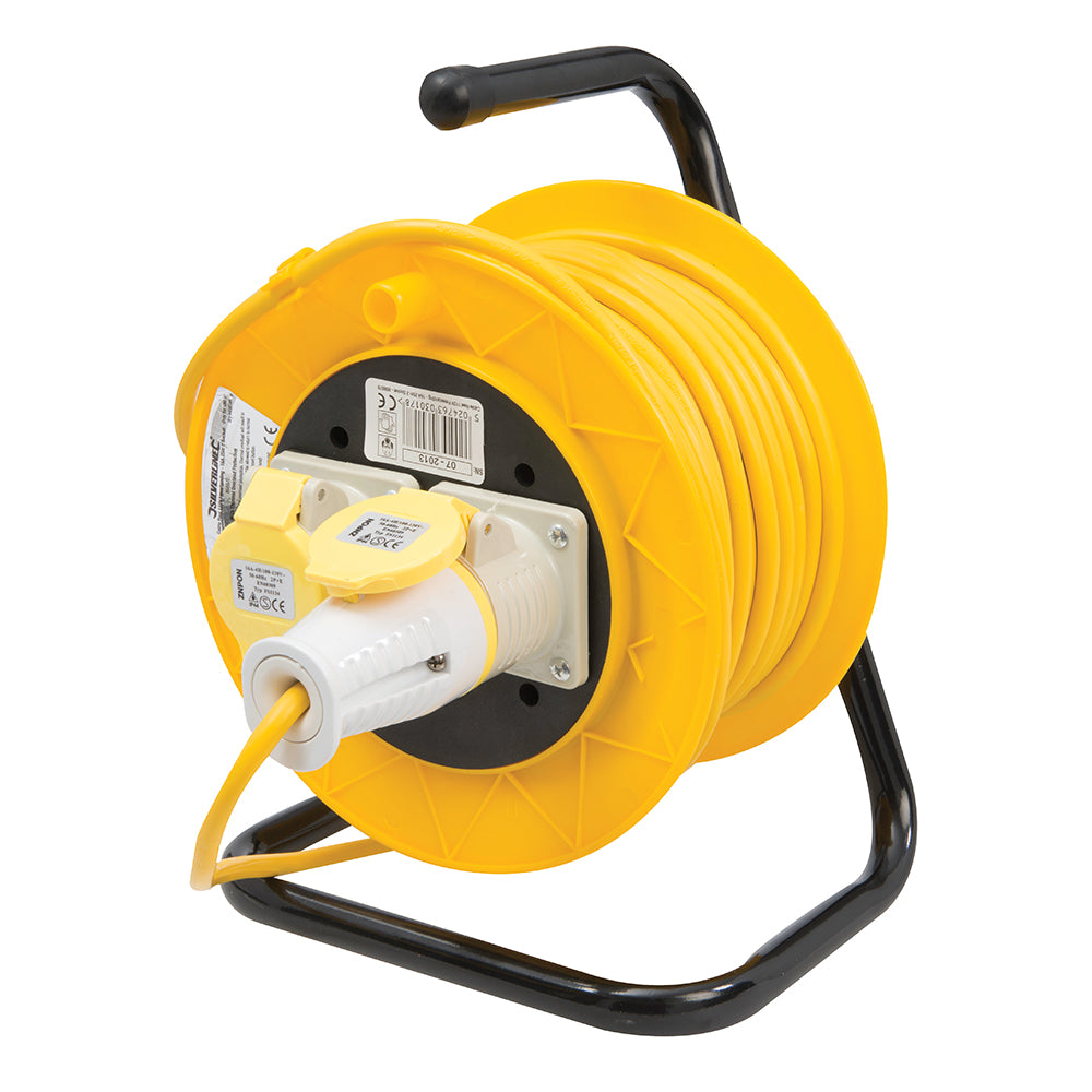 Powermaster Cable Reel Freestanding 16A 110V 2-Gang 25m
