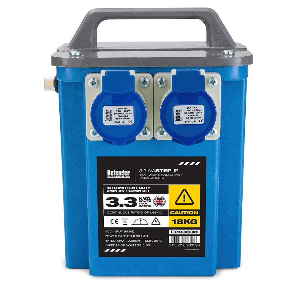 Defender 3.3kVA Step Up Transformer 230V 3300W