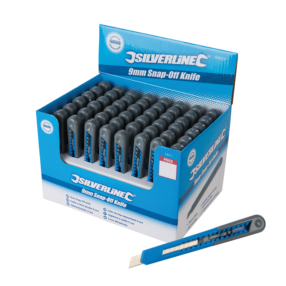 Silverline 9mm Snap-Off Knife Display Box 48pce 48pce