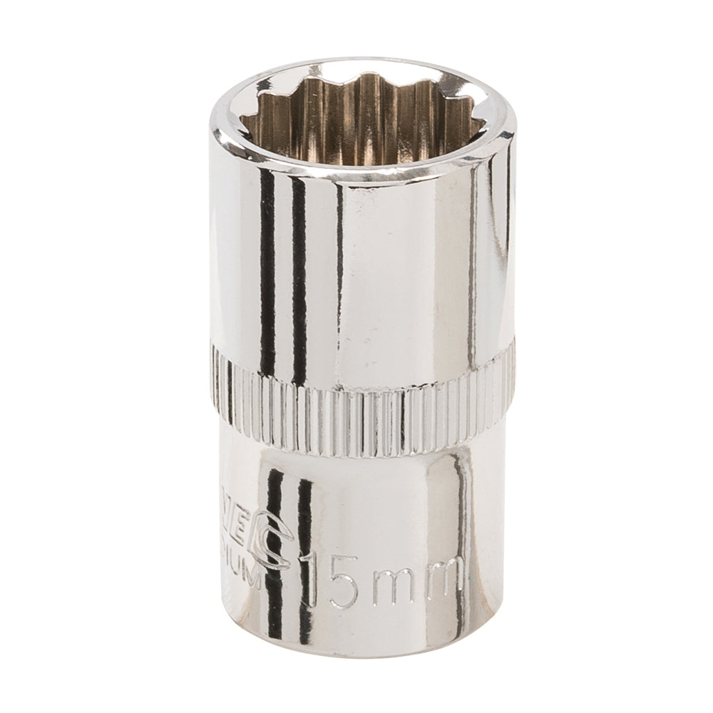 Silverline Socket 1/2" Drive 12pt Metric 15mm