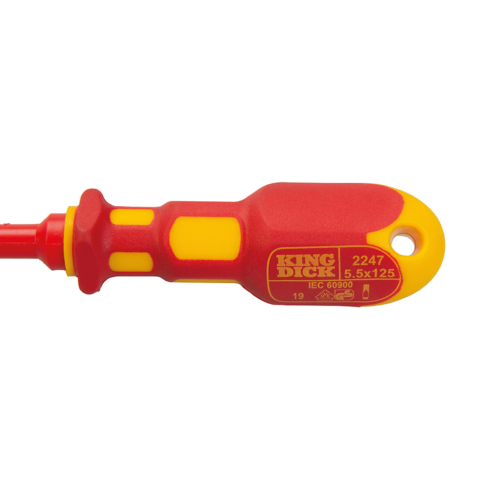 King Dick VDE Slotted Screwdriver 5.5 x 125mm