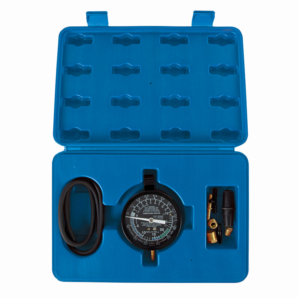 Silverline Vacuum & Fuel Pump Pressure Test Gauge 0 - 10psig / 0 - 25Hg