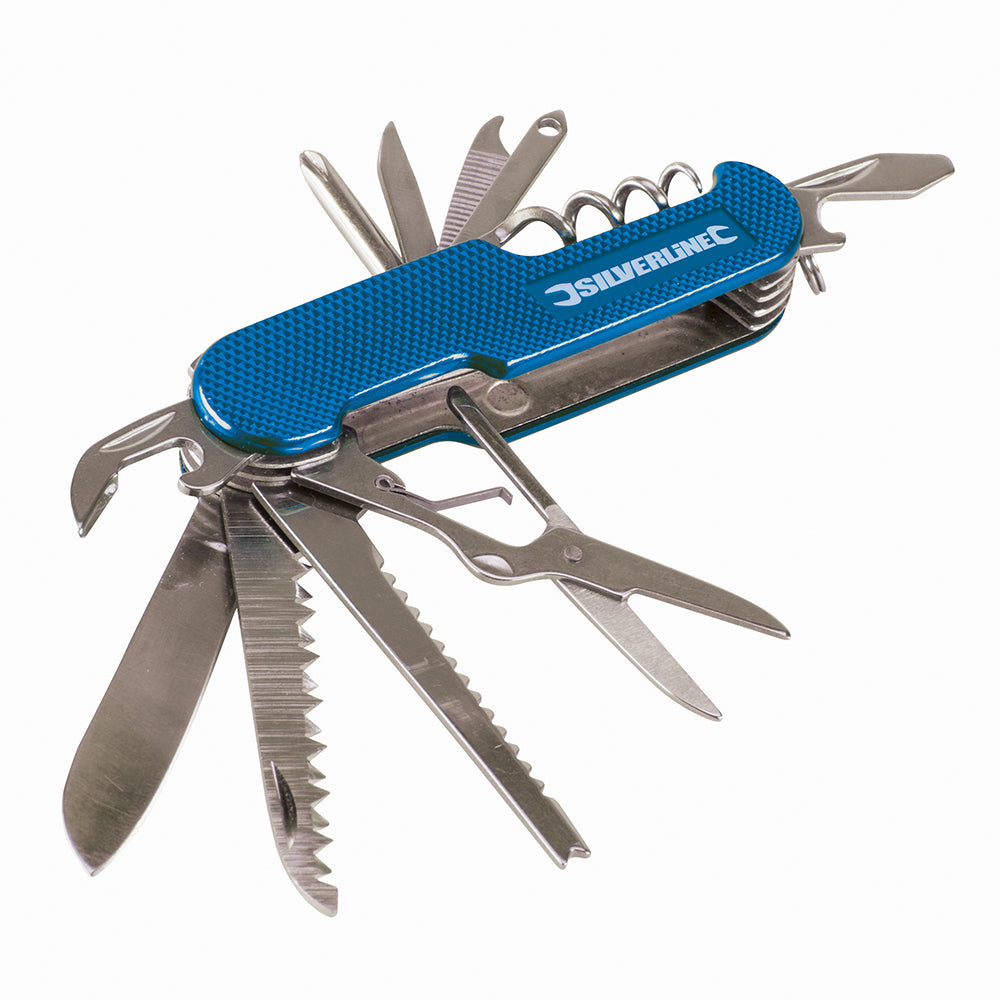 Silverline Pocket Knife 14-Function 75mm