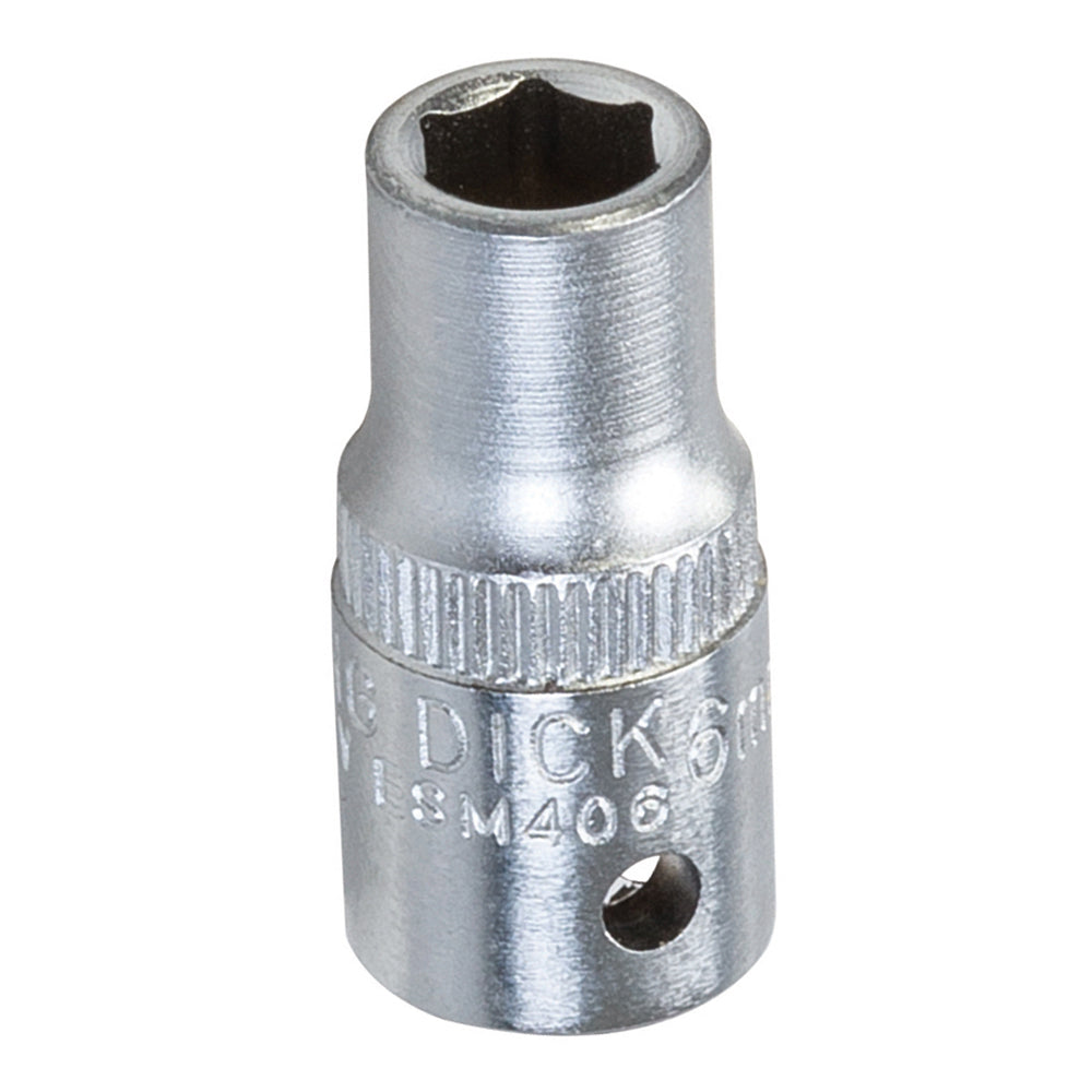 King Dick Socket 1/4" SD 6pt Metric 6mm