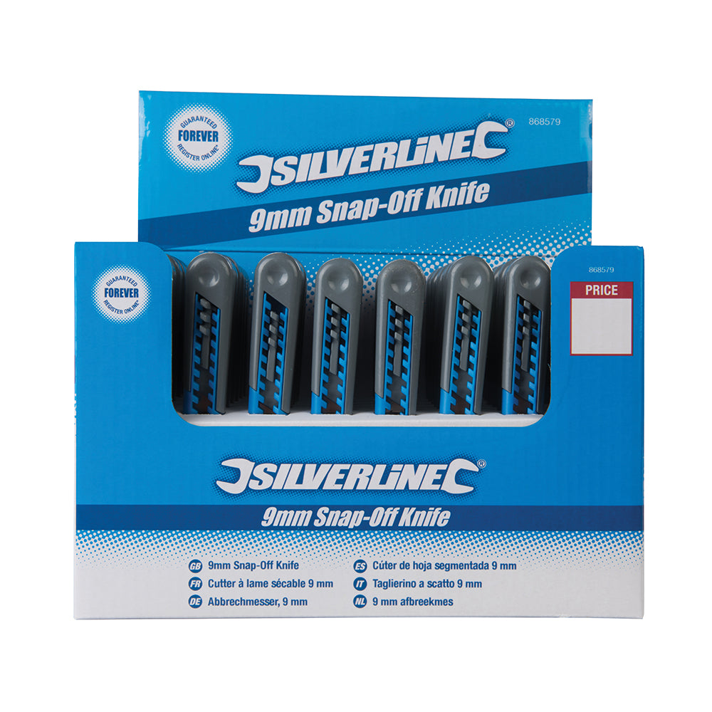 Silverline 9mm Snap-Off Knife Display Box 48pce 48pce