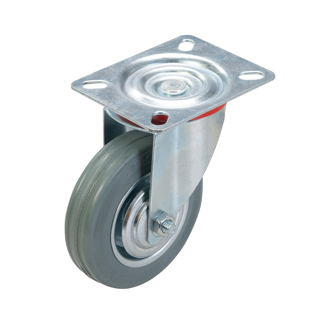 Fixman Swivel Rubber Castor 100mm 70kg