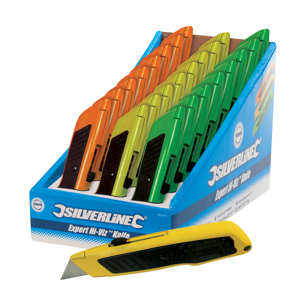 Silverline Expert Hi-Vis Knife Display Box 24pce 24pce