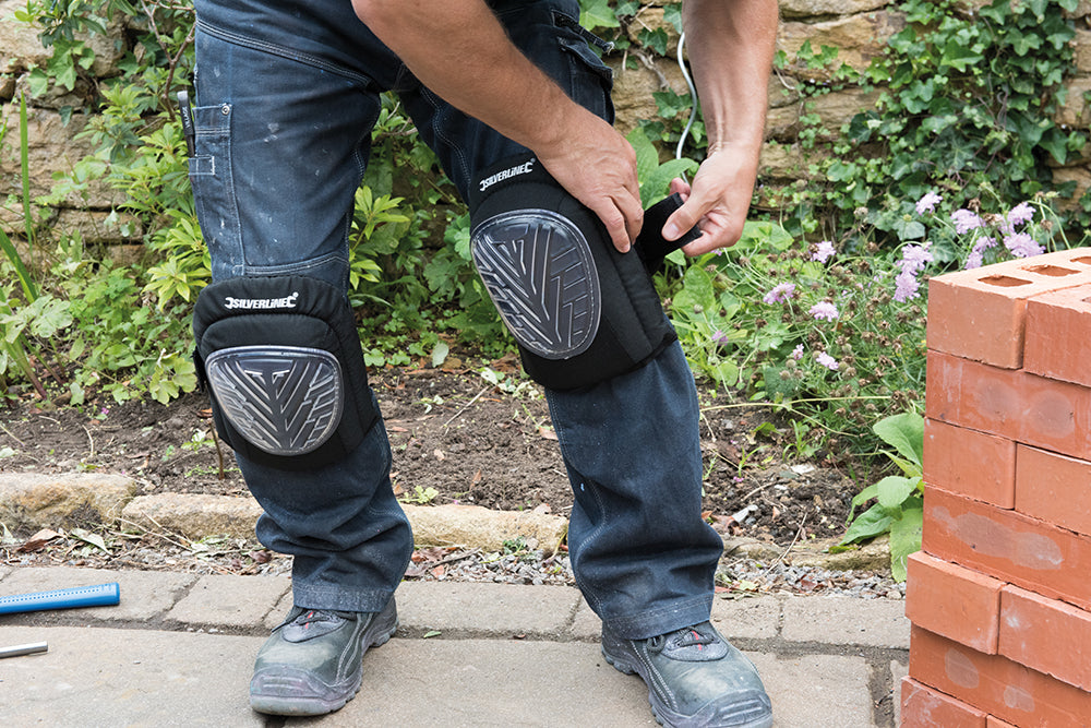 Silverline Hard Cap Gel Knee Pads Adjustable