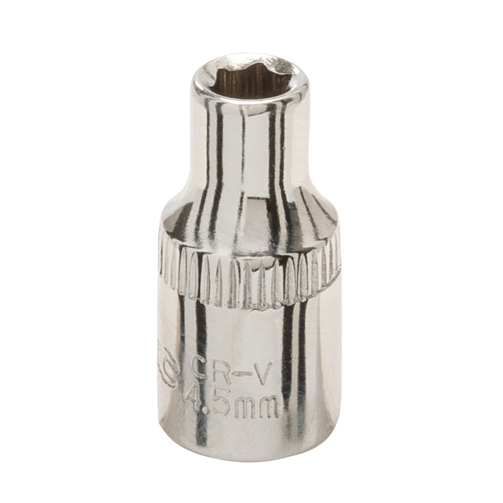 Silverline Socket 1/4" Drive 6pt Metric 4.5mm