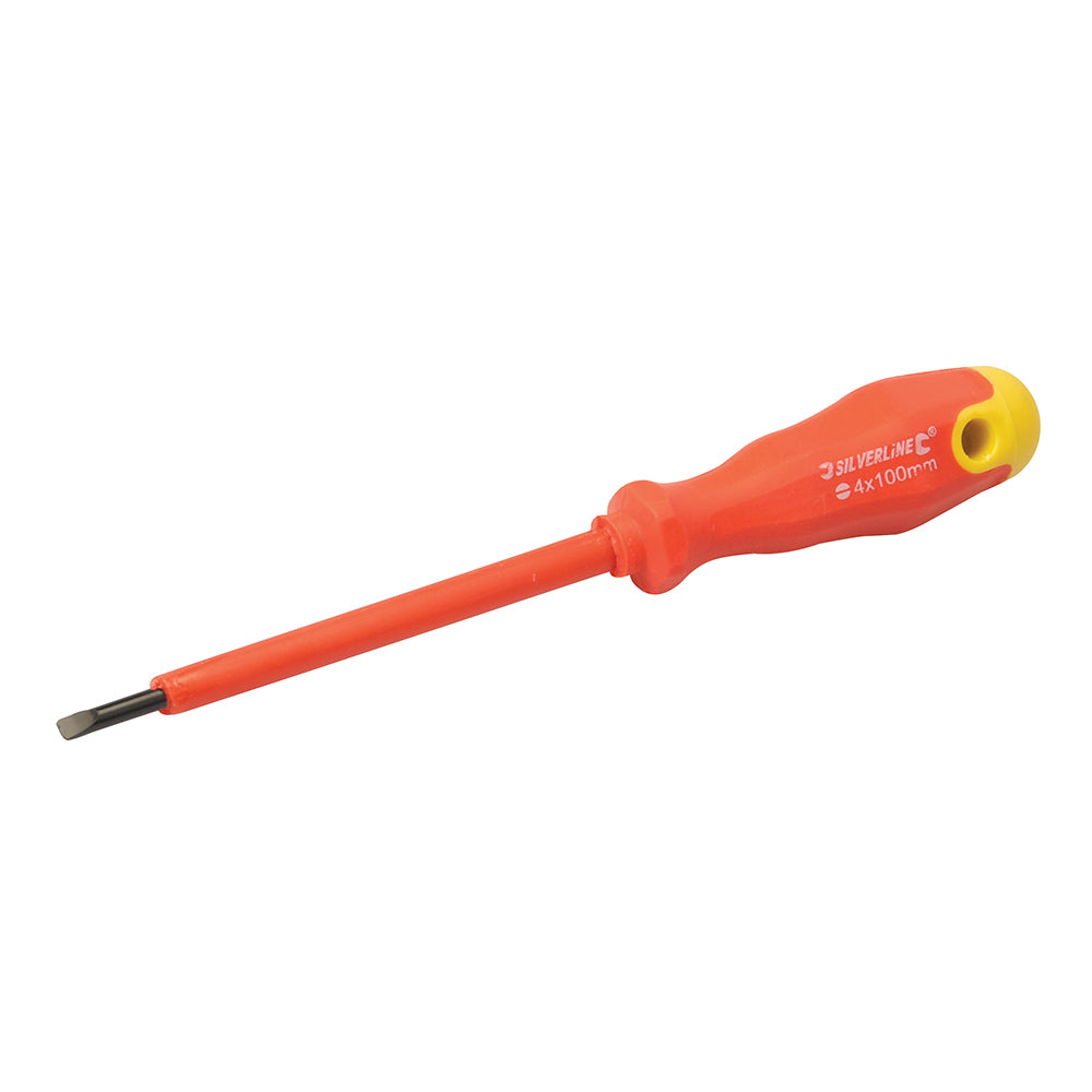 Silverline Insulated Soft-Grip Screwdriver Slotted 3 x 100mm