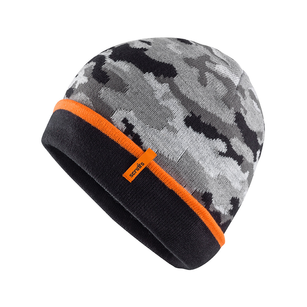 Scruffs Trade Camo Beanie Camo Grey