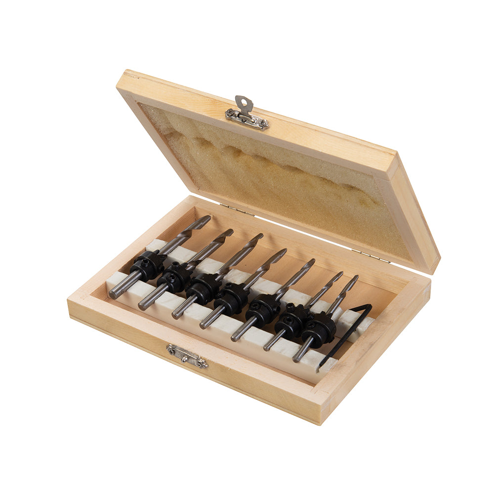 Silverline Drill & Countersink Set 7pce 3 - 6mm