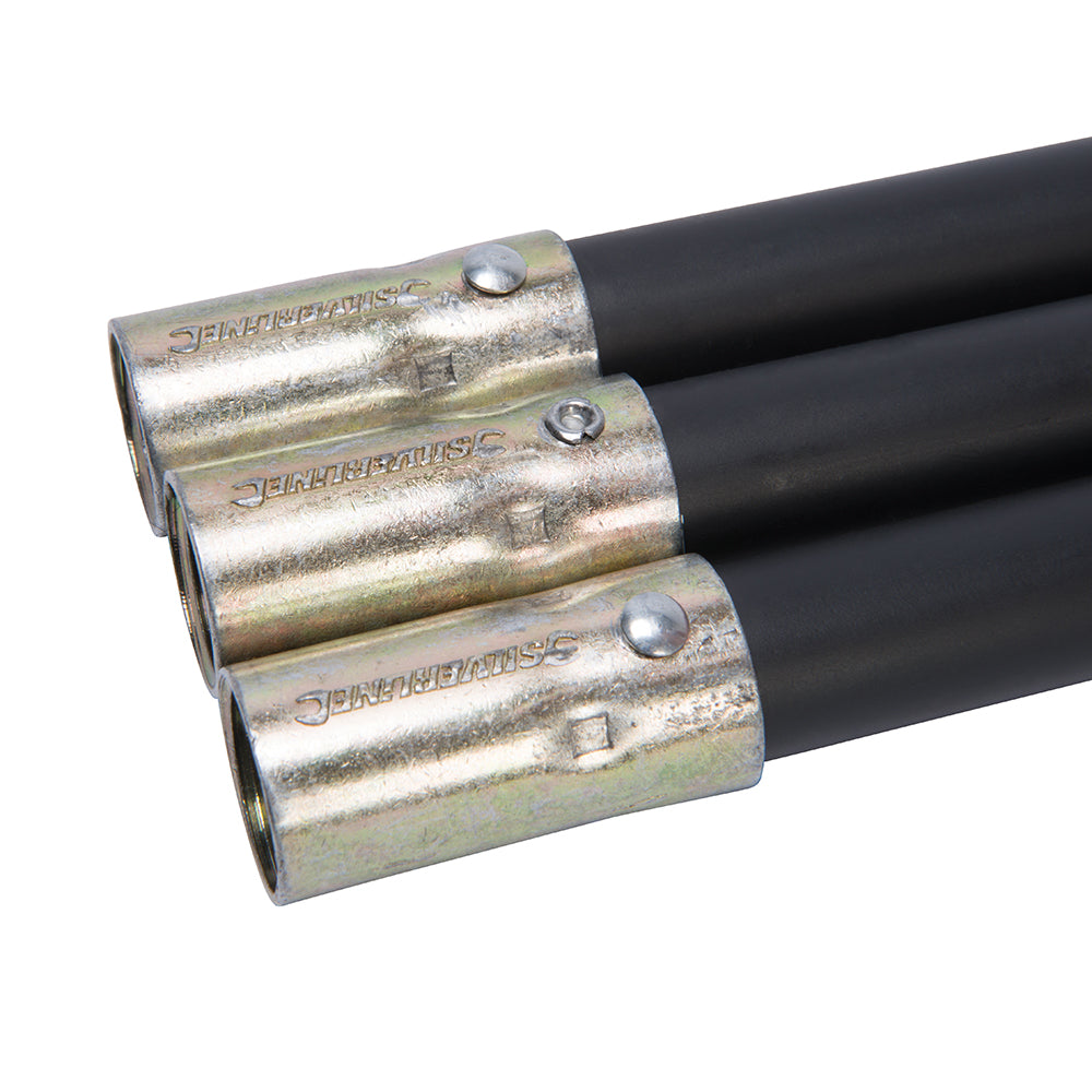 Silverline Lock Rod Drain Rod System 12pce 12pce Drain Rod Set