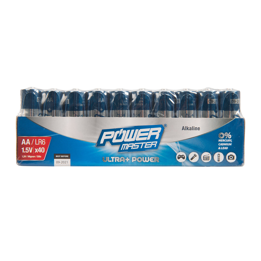 Powermaster AA Super Alkaline Battery LR6 40pk 40pk