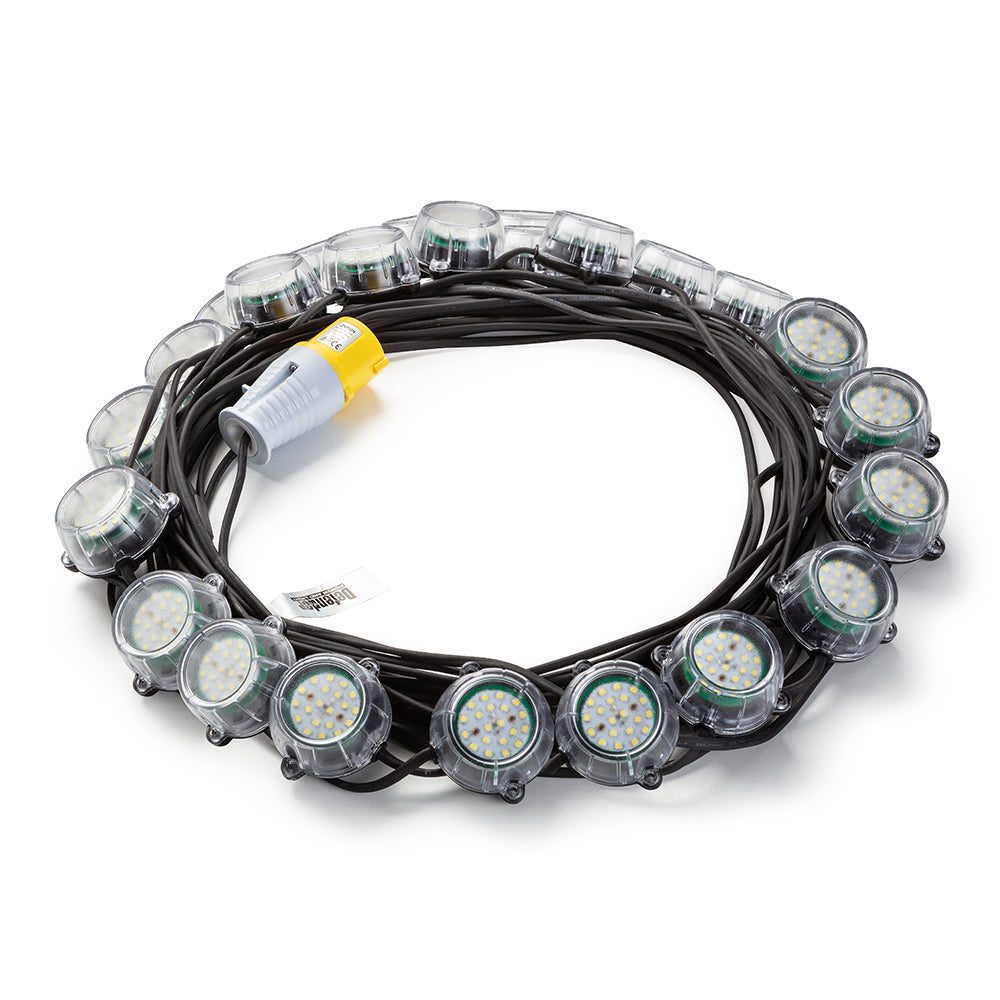 Defender 50m Heavy Duty LED Encapsulated Festoon String Lights 120W 110V 120W