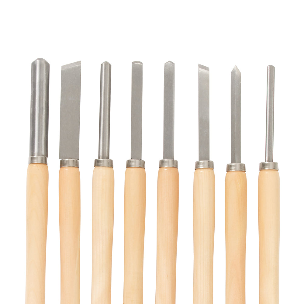 Silverline Wood Turning Chisel Set 8pce 8pce