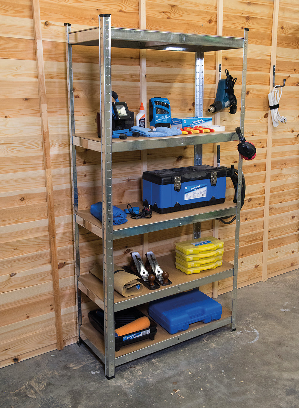 Silverline Boltless Freestanding Shelving Unit 5-Tier