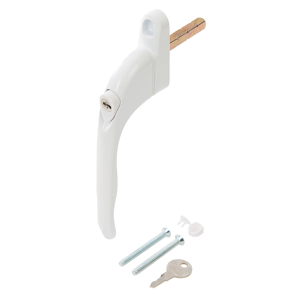 Silverline Aluminium Locking Window Handle White