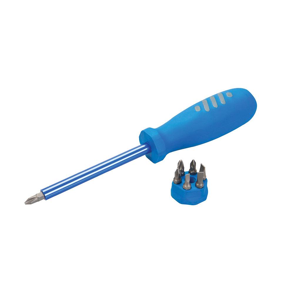 Silverline Multi-Bit Screwdriver with Telescopic Pick-Up Magnet 7 Driver Bits