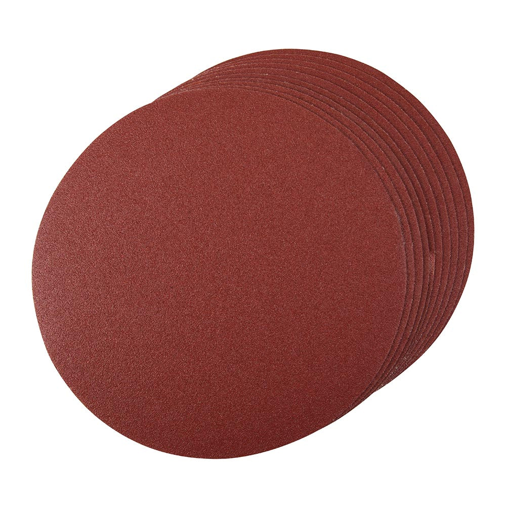 Silverline Hook & Loop Discs 10pk 250mm 80 Grit