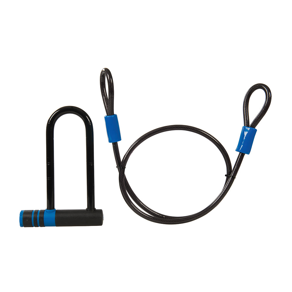 Silverline U-Lock & Cable Set 145 x 210mm / 10 x 1200mm