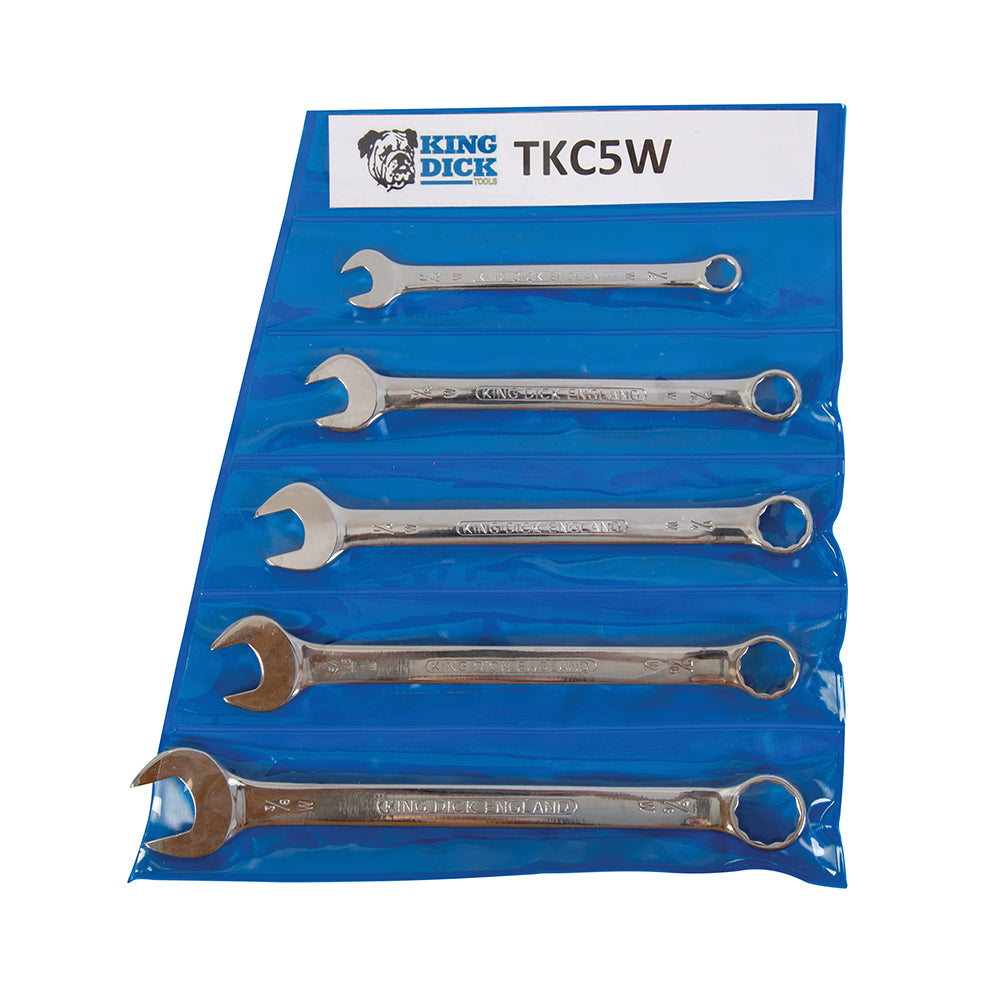 King Dick Whitworth Combination Spanner Set 5pce 1/8" - 3/8"