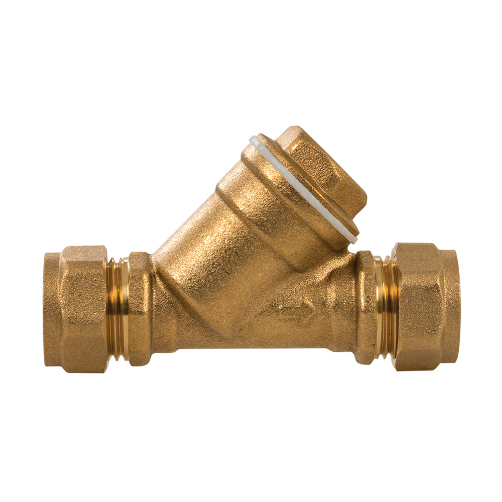 Plumbob Compression Inline Y Filter 15mm