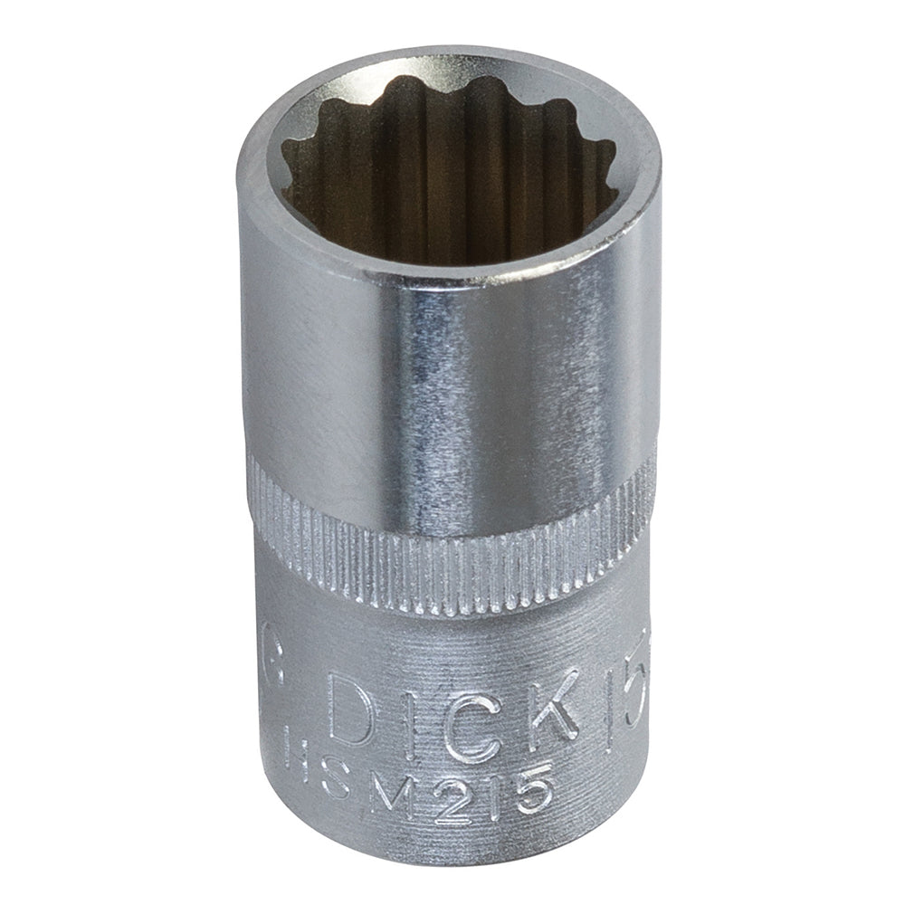King Dick Socket 1/2" SD 12pt Metric 15mm