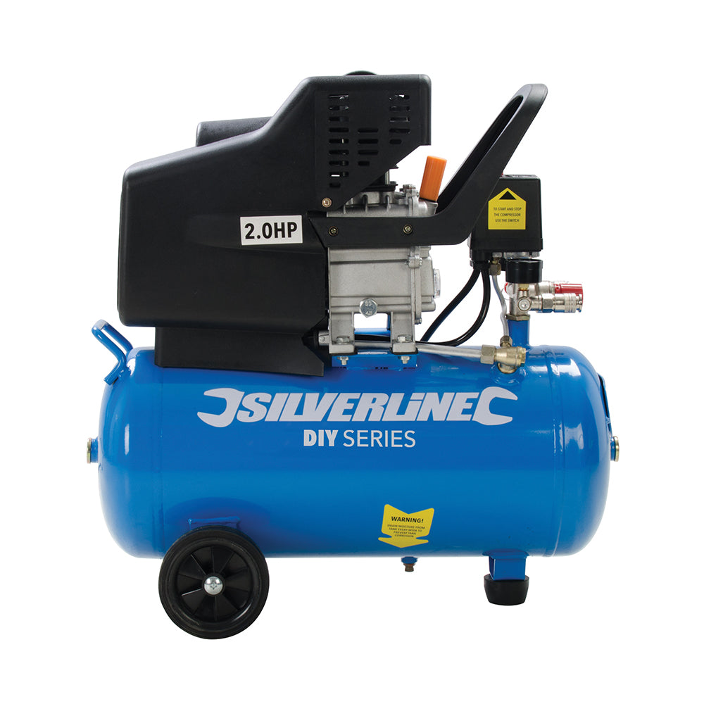 Silverline 2hp Air Compressor 1500W 24Ltr