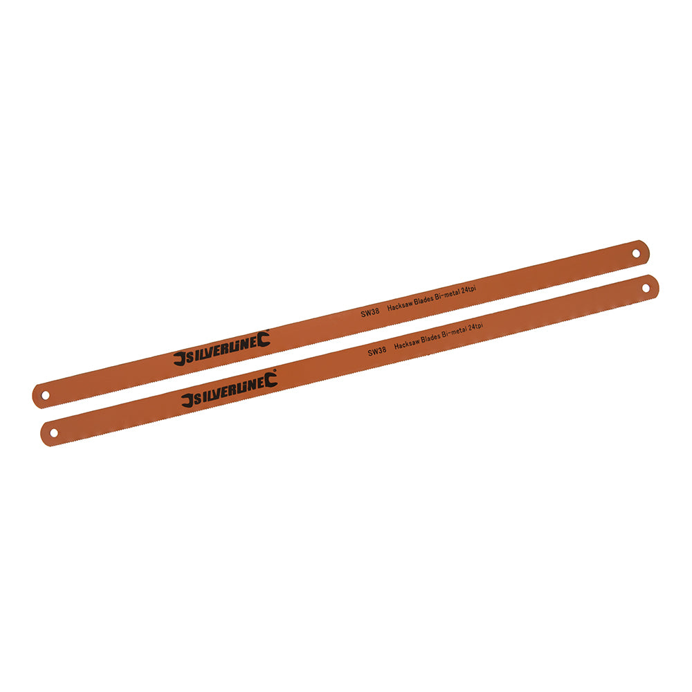 Silverline Hacksaw Blades Bi Metal 2pk 24tpi